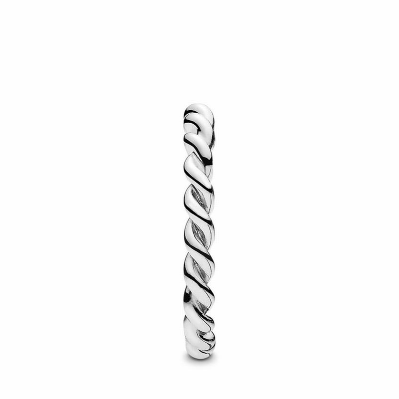 Pandora Intertwined Twist Stackable Ring Outlet NZ, Sterling Silver (396072-SUM)